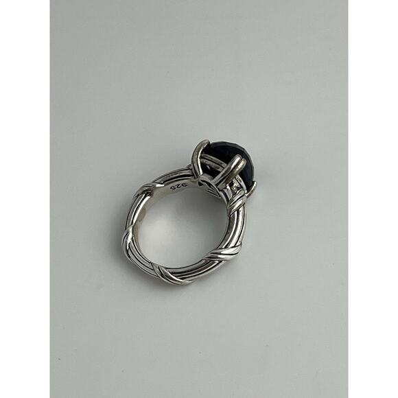 Peter Thomas Roth Onyx (4 ct) Sterling Silver Ring Sz 7 Luxury Designer Elegant - Picture 8 of 14